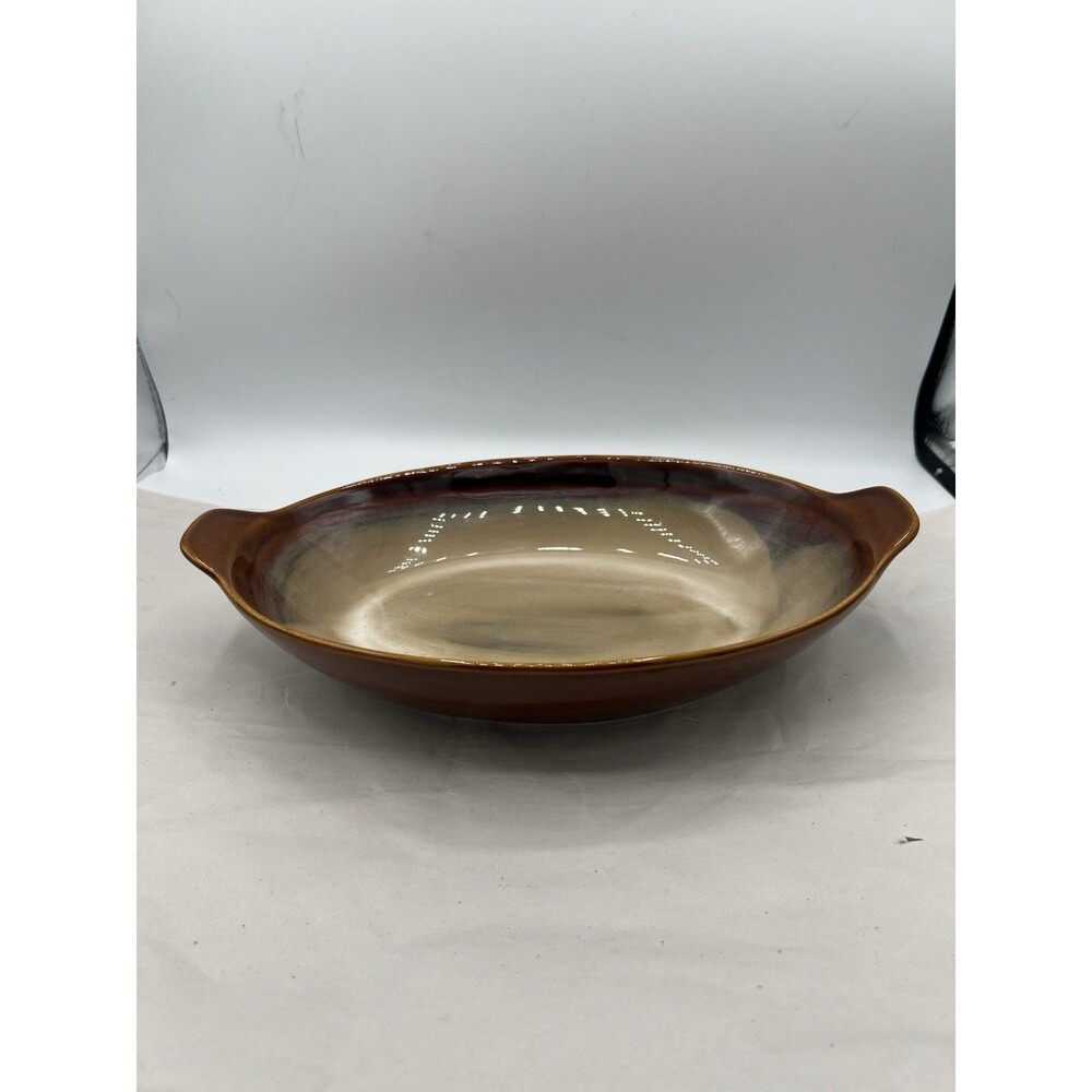 Sango Nova Brown 4933 Au Gratin Dish 11 3/4 x 7 3/4 x 2